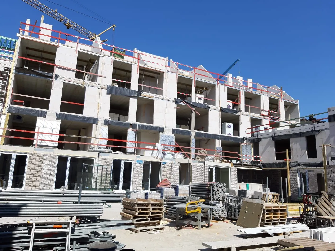 Chantier d’un immeuble à appartements en gros œuvre – IDGS Constructions, région de Boom